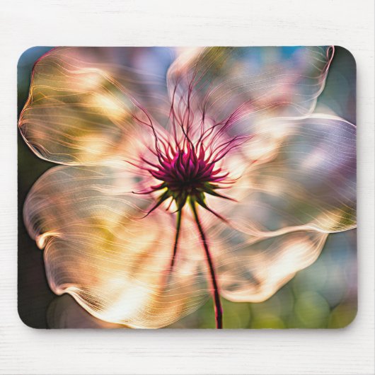 Tapis De Souris Fleur Translucide Dans La Lumière Du Soleil (Devant)