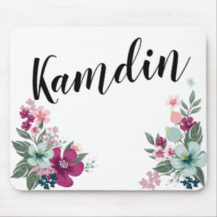 Tapis De Souris Fleur Tropicale de la souris personnalisée en blan