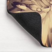 Tapis De Souris Fleur vintage Sepia Dahlia (Coin)