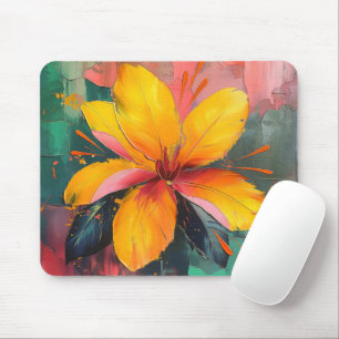Tapis De Souris Fleur Vivace – Art Explosion Floral Abstrait