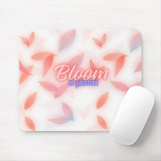 Tapis De Souris Fleurir dans la solitude, esthétique florale paste (Avec souris)