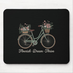 Tapis De Souris Fleurir Rêve Prospérer Fleur Bike Trump Subtil Rés