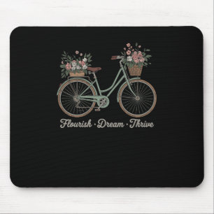 Tapis De Souris Fleurir Rêve Prospérer Fleur Bike Trump Subtil Rés