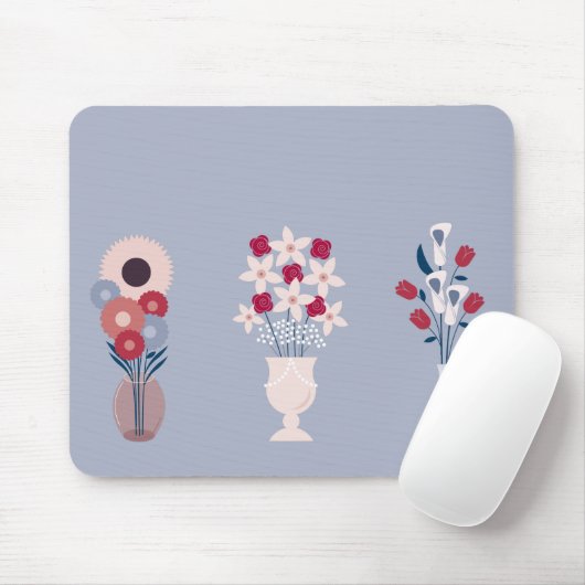 Tapis De Souris Fleurs (Avec souris)