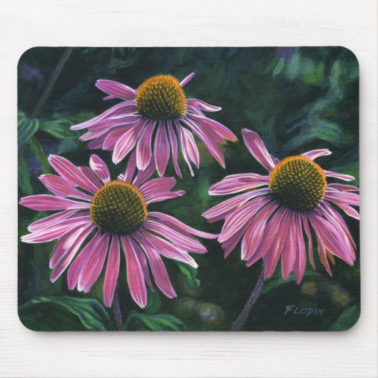 Tapis De Souris Fleurs à cône rose - (Devant)