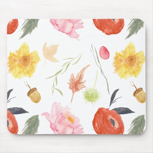 Tapis De Souris Fleurs à l'aquarelle (Devant)