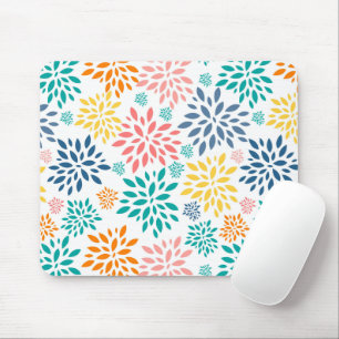 Tapis De Souris Fleurs abstraites colorées motif