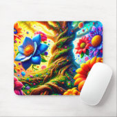 Tapis De Souris Fleurs AI (Avec souris)