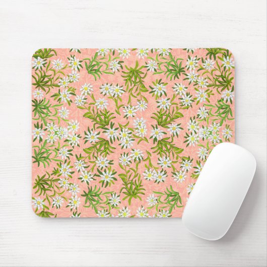 Tapis De Souris Fleurs alpines Mousepad d'edelweiss suisse (Avec souris)
