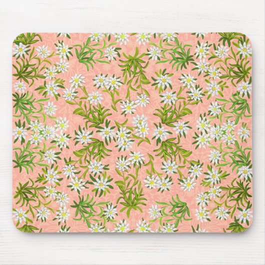 Tapis De Souris Fleurs alpines Mousepad d'edelweiss suisse (Devant)