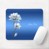 Tapis de souris Fleurs aquarelles bleues (Avec souris)