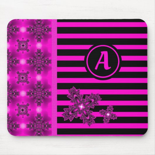 Tapis De Souris Fleurs Artdeco dans le style rétro (Devant)