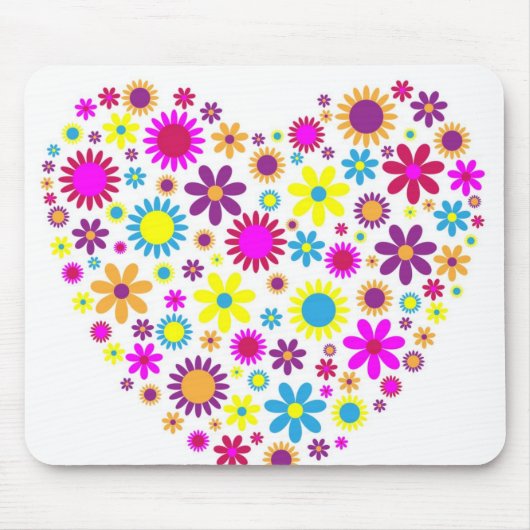 Tapis De Souris Fleurs Bienheureuses (Devant)
