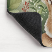 Tapis De Souris Fleurs blanches et Rêves de lapin Mousepad (Coin)