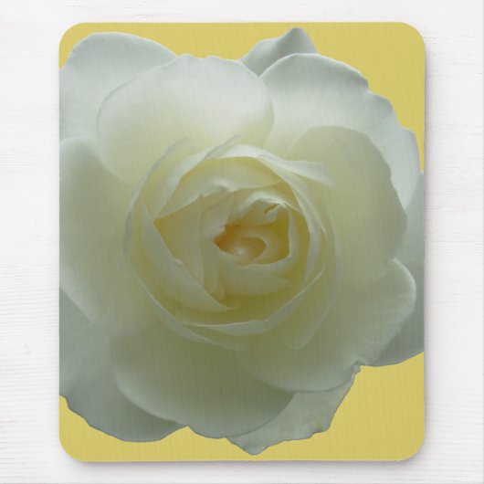 Tapis De Souris Fleurs blanches Mousepad Cadeaux de déco rose blan (Devant)