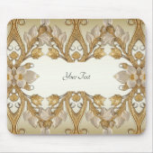 Tapis De Souris Fleurs blanches Mousepad décoratif or (Devant)