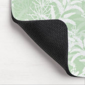 Tapis De Souris Fleurs blanches sur vert clair. (Coin)