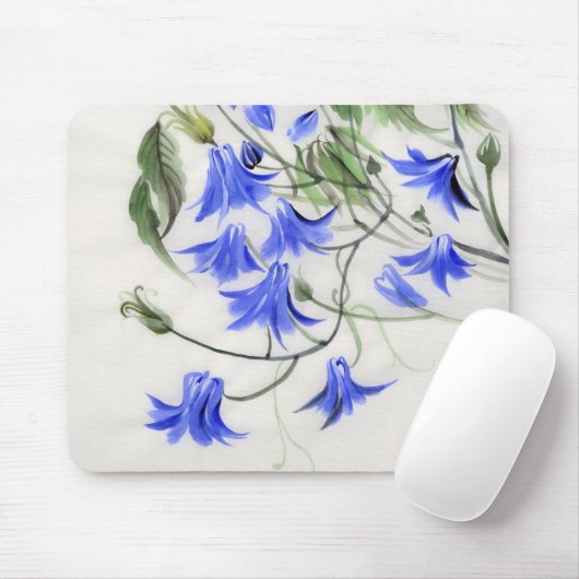 Tapis De Souris Fleurs bleues (Avec souris)