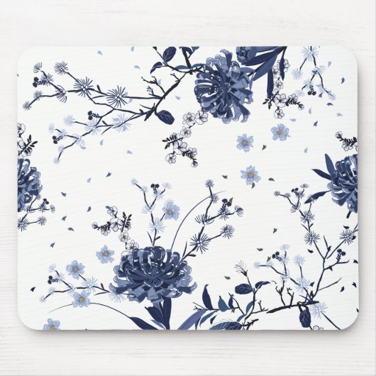 Tapis De Souris Fleurs bleues (Devant)