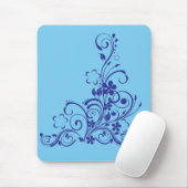 Tapis De Souris Fleurs bleues (Avec souris)