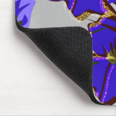 Tapis De Souris Fleurs bleues. (Coin)
