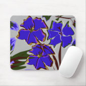 Tapis De Souris Fleurs bleues. (Avec souris)