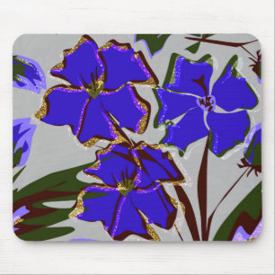 Tapis De Souris Fleurs bleues.