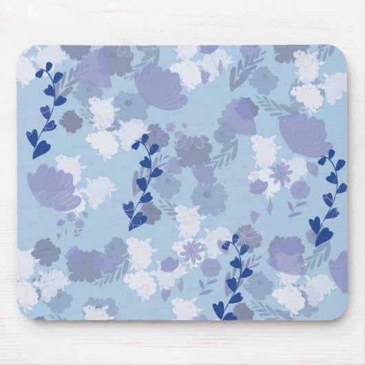 Tapis De Souris Fleurs bleues (Devant)