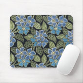 Tapis De Souris Fleurs Bleues Art Nouveau de Grasset - Mousepad (Avec souris)