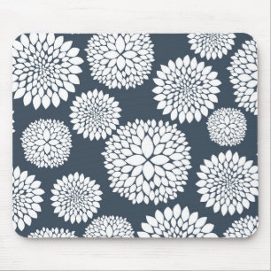 Tapis De Souris Fleurs Bleues Chic