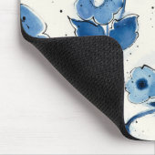 Tapis De Souris Fleurs bleues indépendantes (Coin)