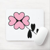 TAPIS DE SOURIS FLEURS CARDIAQUES ROSES (Avec souris)