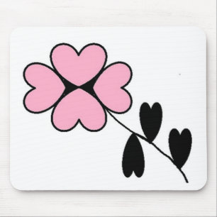 TAPIS DE SOURIS FLEURS CARDIAQUES ROSES