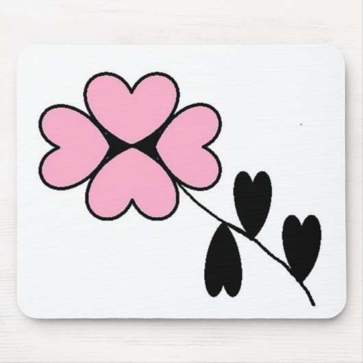 TAPIS DE SOURIS FLEURS CARDIAQUES ROSES (Devant)