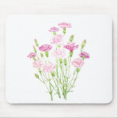 Tapis De Souris fleurs carnation rose (Devant)