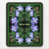 Tapis De Souris Fleurs chicorées bleues Abstraites personnalisées (Devant)