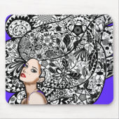 Tapis De Souris Fleurs Coiffeuse - Dessin (Devant)