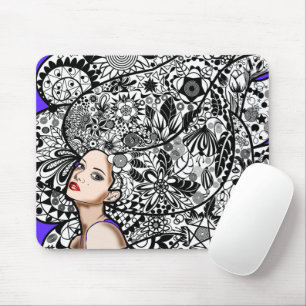 Tapis De Souris Fleurs Coiffeuses - Dessin