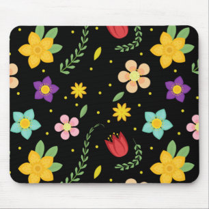 Tapis De Souris Fleurs Colorées Aquarelle Mignonnes