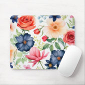 Tapis De Souris Fleurs colorées délicates (Avec souris)