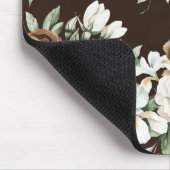 Tapis De Souris Fleurs Crème Marron Chocolat (Coin)