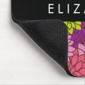 Tapis De Souris Fleurs Dahlia, Fleurs Colorées, Votre Nom (Coin)