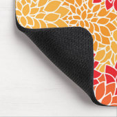 Tapis De Souris Fleurs Dahlia, Motif De Fleurs, Dahlia Orange (Coin)