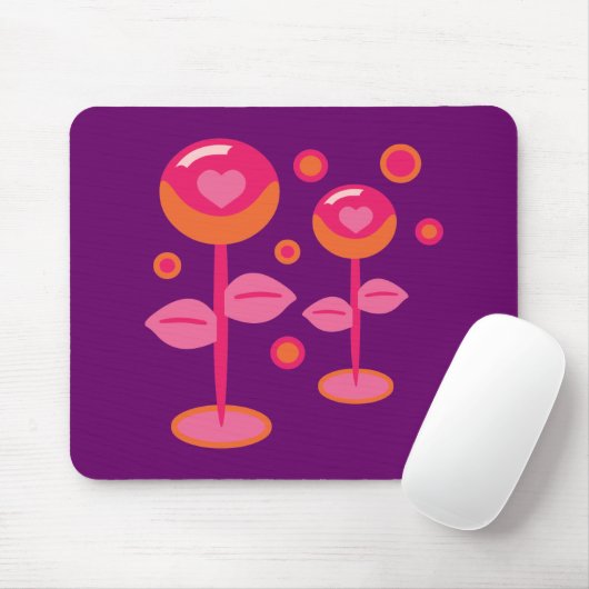 Tapis De Souris Fleurs d'amour (Avec souris)