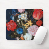 Tapis De Souris Fleurs dans un navire en verre, Jan Brueghel l'Anc (Avec souris)