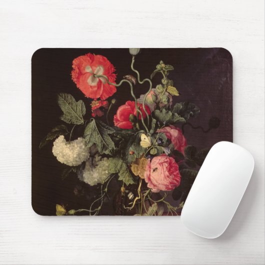 Tapis De Souris Fleurs dans un vase en verre, 1667 (Avec souris)