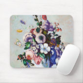 Tapis De Souris Fleurs dans un Vase Rococo, Paul Cezanne (Avec souris)