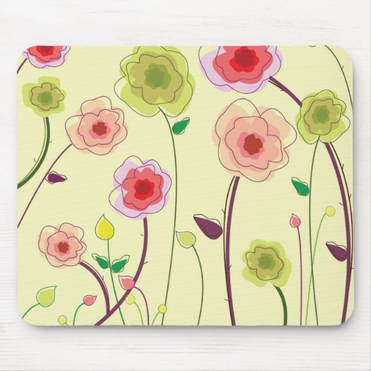 Tapis De Souris Fleurs d'aquarelle (Devant)