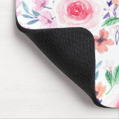 Tapis De Souris Fleurs d'aquarelle et feuilles (Coin)