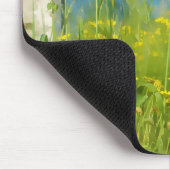 Tapis De Souris Fleurs d'aquarelle jaune (Coin)